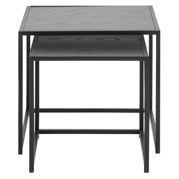 Zestaw stolików kawowych Seaford czarne - ACTONA