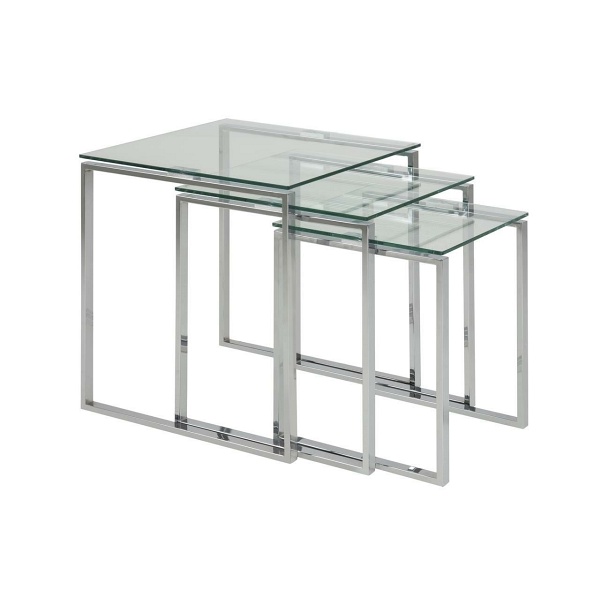 Zestaw stolików Katrine chrom - ACTONA