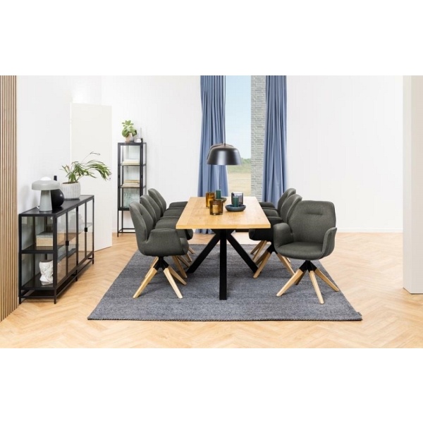 Stół Heaven 220x90cm naturalny/czarny - ACTONA