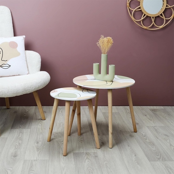 Zestaw dwóch stolików Arty pastele - Intesi