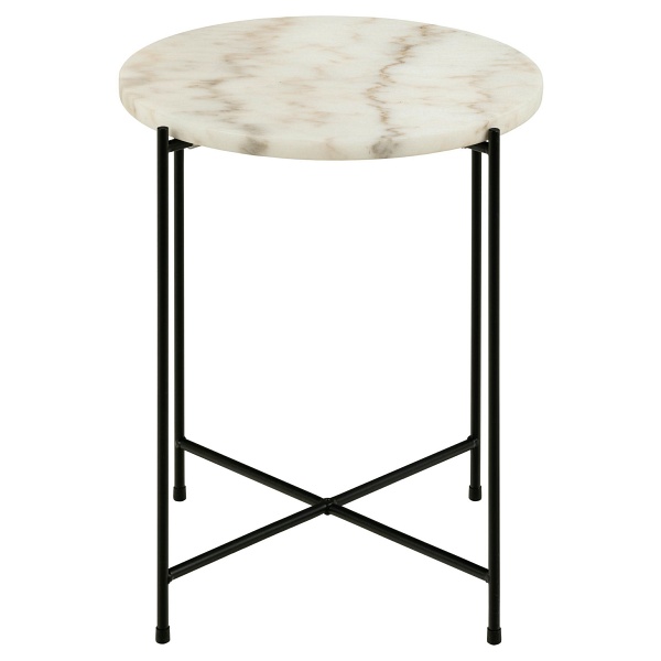 Stolik kawowy Avila wysoki biały marmur - ACTONA