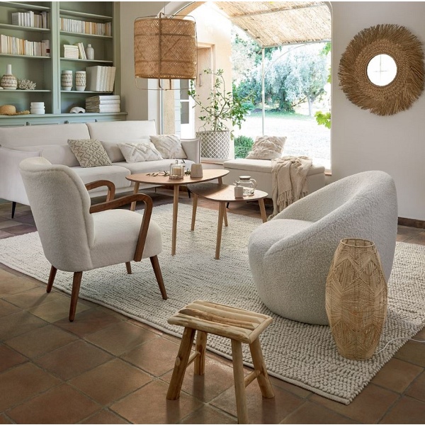 Zestaw 2 stolików Mileo L naturalne - Nordivo