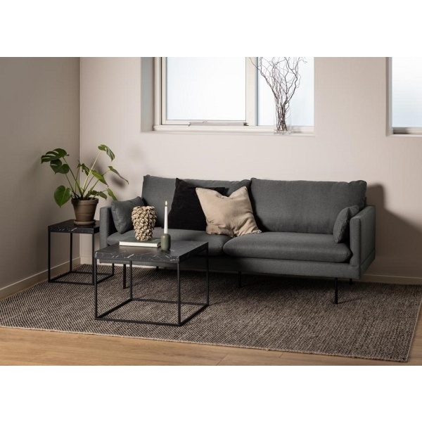 Stolik Barossa 40x40cm czarny marmur - ACTONA