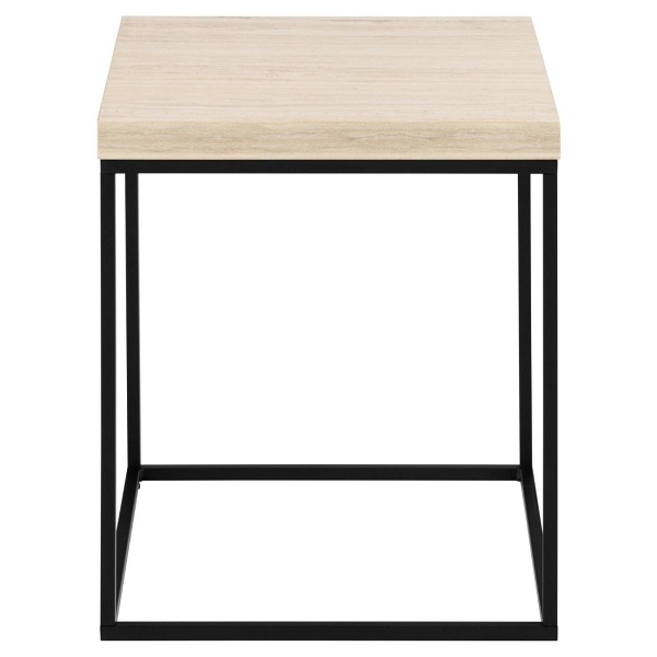 Stolik Barossa 40x40cm beżowy trawertyn - ACTONA