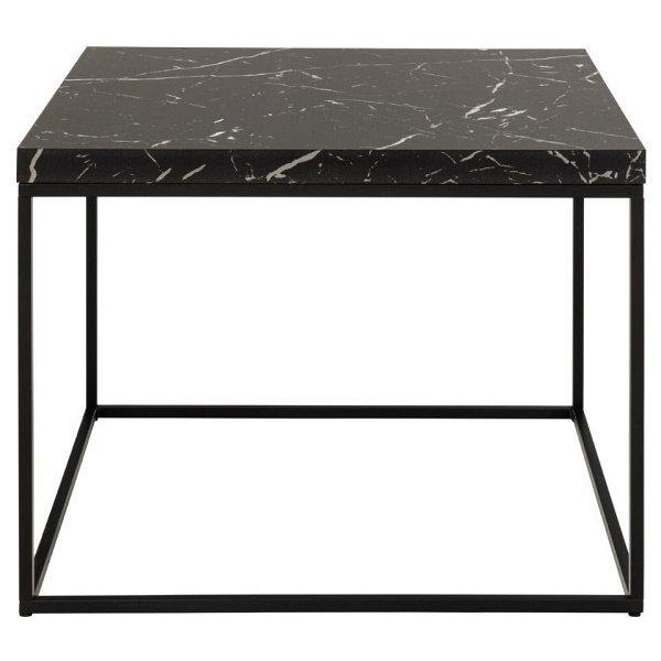 Stolik Barossa 60x60cm czarny marmur - ACTONA