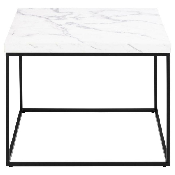 Stolik Barossa 60x60cm biały marmur - ACTONA