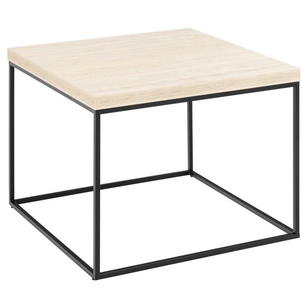 Stolik Barossa 60x60cm beżowy traweryn - ACTONA