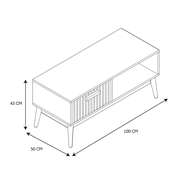 Stolik Kawowy Klaus naturalny - Intesi