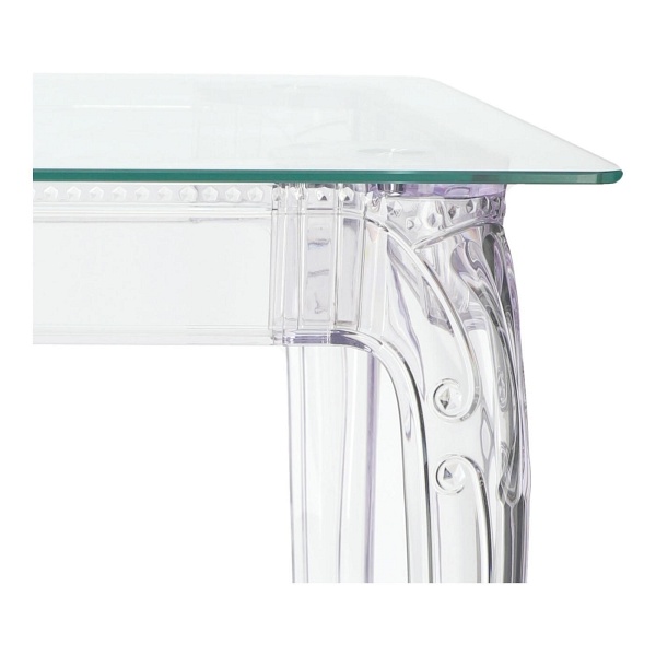 Stół Ghost 80x80cm kwadratowy transparentny - Intesi
