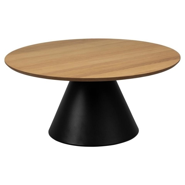 Stolik Soli 85cm dąb/czarny - ACTONA