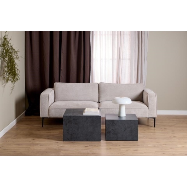 Zestaw 2 stolików kawowych Dice czarny - ACTONA