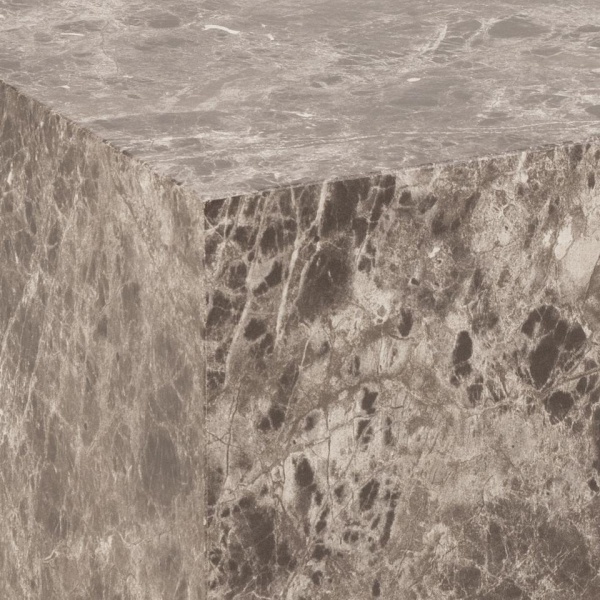 Zestaw 2 stolików kawowych Dice marmur brązowy - ACTONA