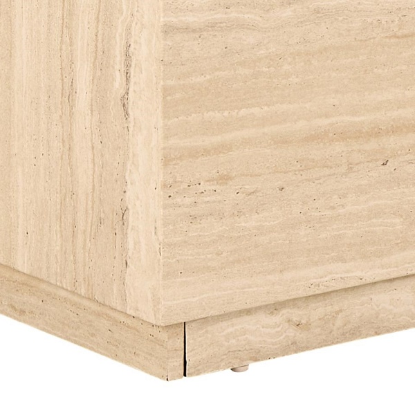 Zestaw 2 stolików kawowych Dice trawertyn - ACTONA