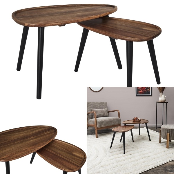 Zestaw 2 stolików Noby akacja - Intesi