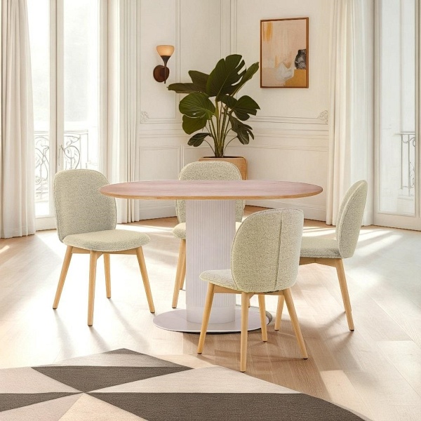 Stół Maxim naturalny dębowy/ biały - Intesi