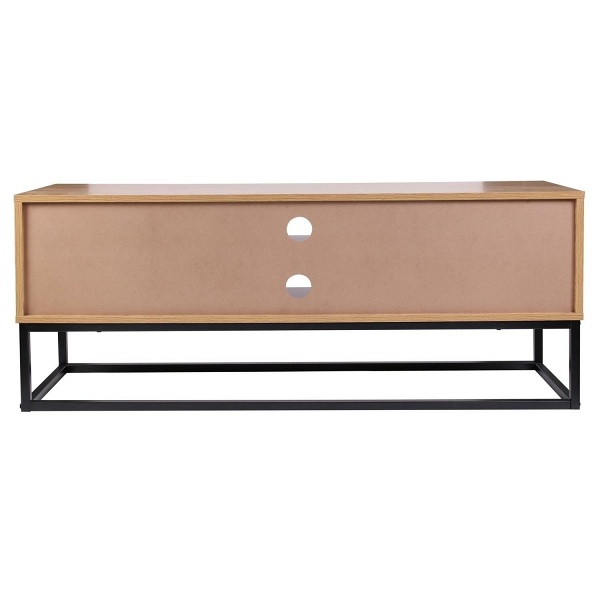 Szafka RTV Abbott dąb/czarna - Intesi