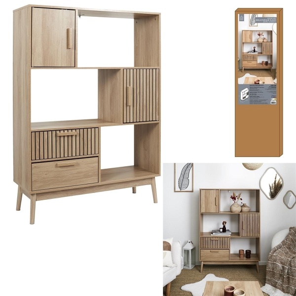 Regał Klaus naturalny - Intesi