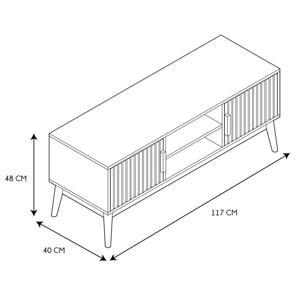 Szafka RTV Klaus naturalna - Intesi