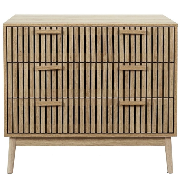 Komoda Klaus 3 szuflady, naturalna - Intesi