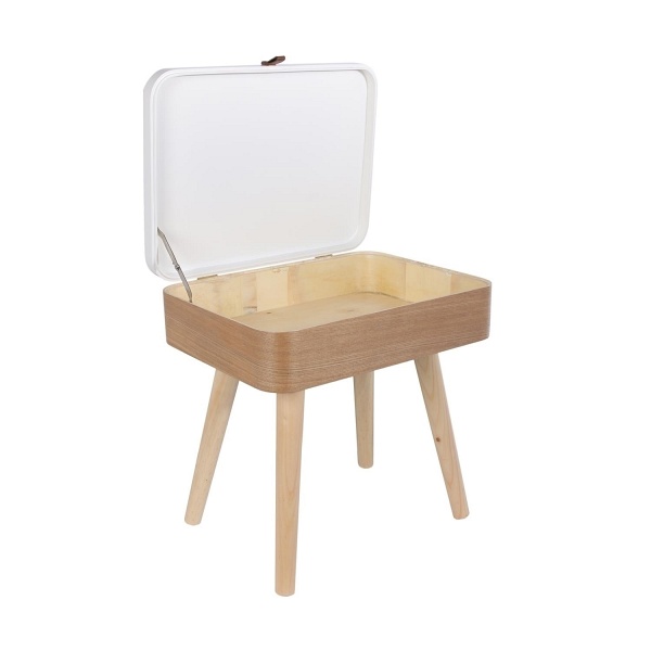 Szafka nocna Elin biała/ naturalna - Intesi