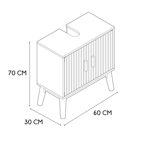 Szafka pod umywalkę Klaus naturalna - Intesi
