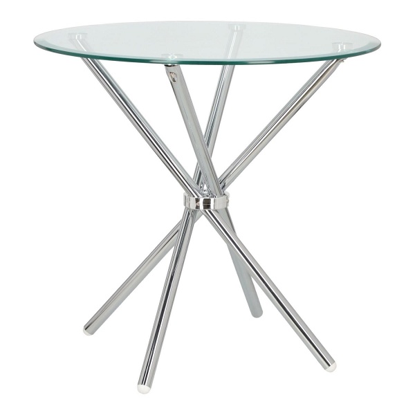 Stół Ufo 80cm transparentny/ chrom - Intesi