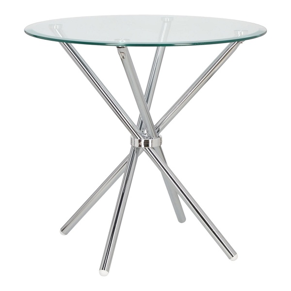 Stół Ufo 80cm transparentny/ chrom - Intesi