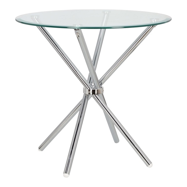 Stół Ufo 80cm transparentny/ chrom - Intesi