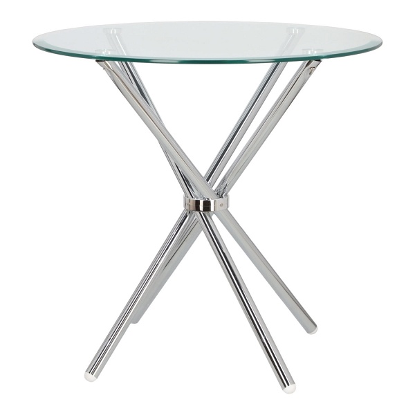 Stół Ufo 80cm transparentny/ chrom - Intesi