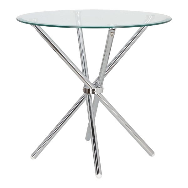 Stół Ufo 80cm transparentny/ chrom - Intesi