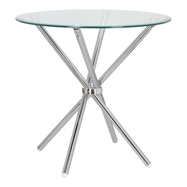 Stół Ufo 80cm transparentny/ chrom - Intesi