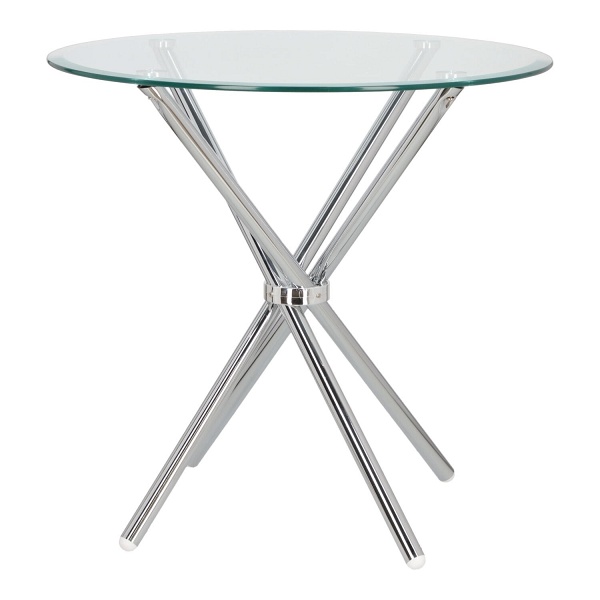 Stół Ufo 80cm transparentny/ chrom - Intesi