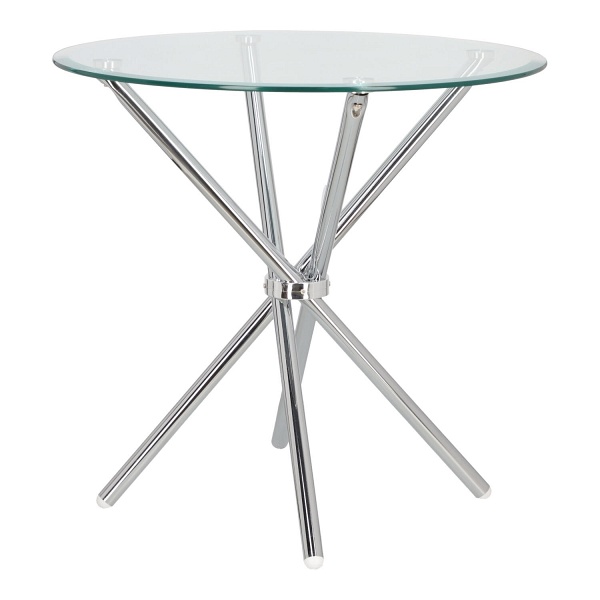 Stół Ufo 80cm transparentny/ chrom - Intesi