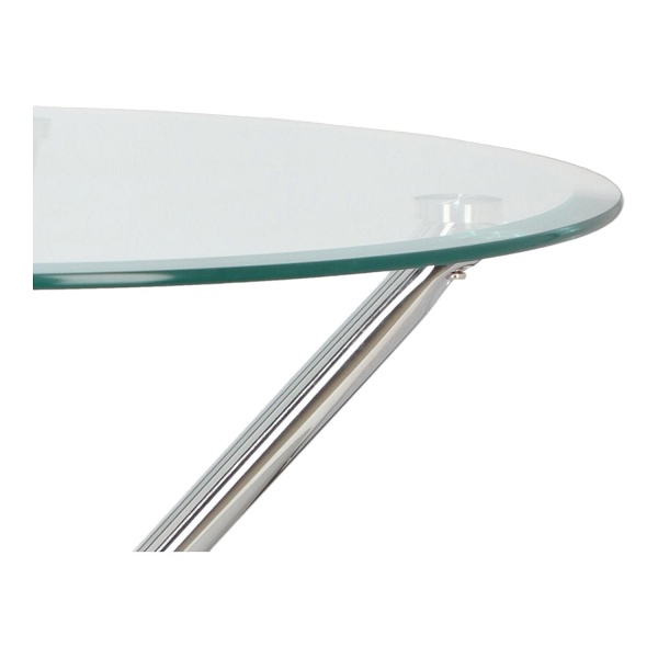 Stół Ufo 80cm transparentny/ chrom - Intesi