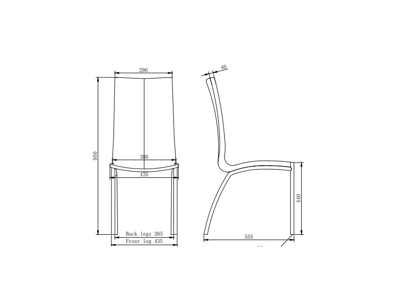 Krzesło Asama black PU - ACTONA