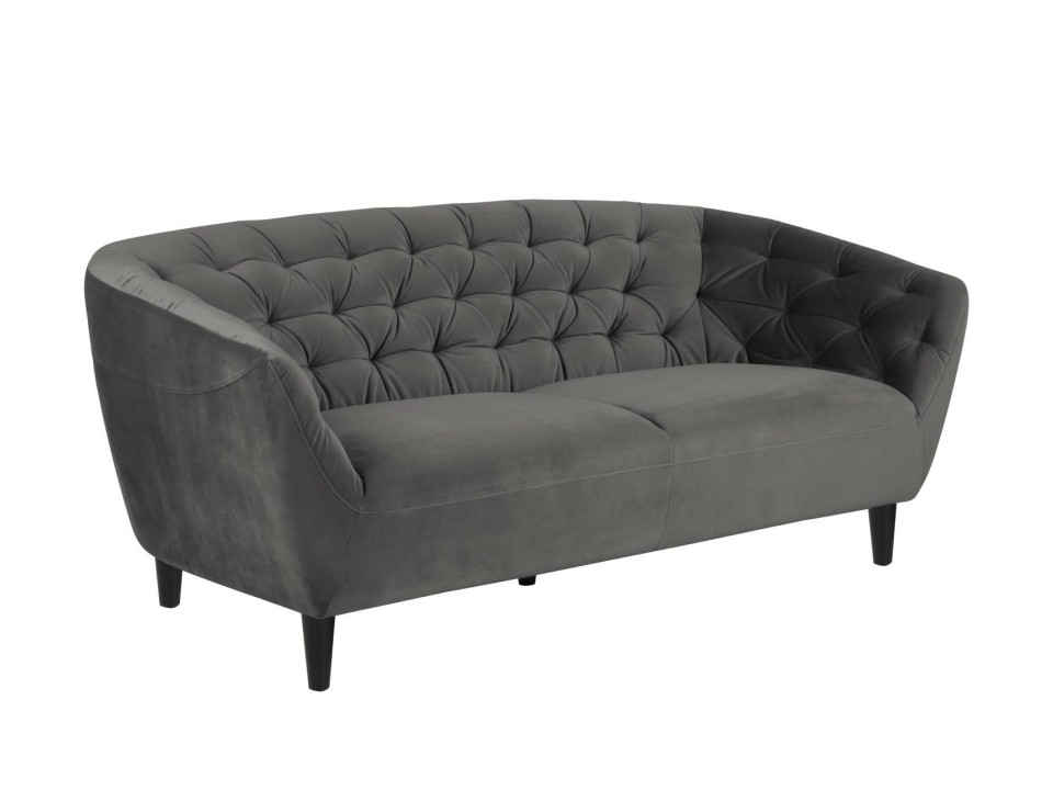 Sofa 3osobowa Ria Velvet dark grey - ACTONA