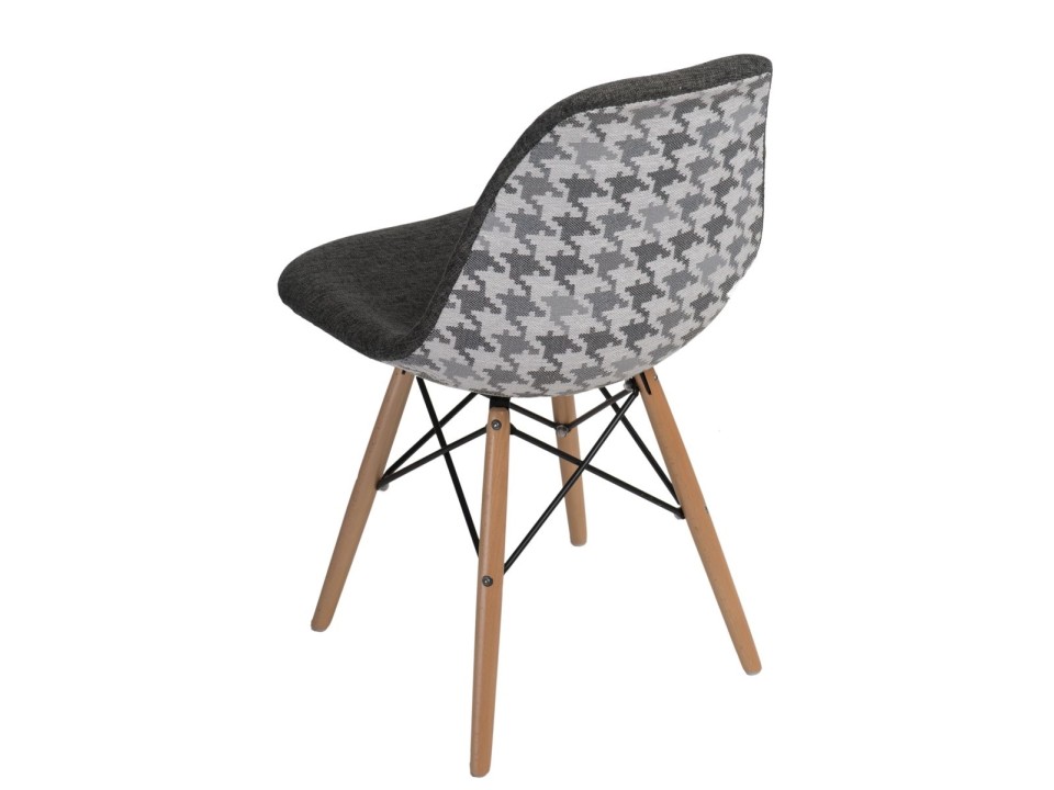 Krzesło P016W Pattern szare/pepitka - d2design