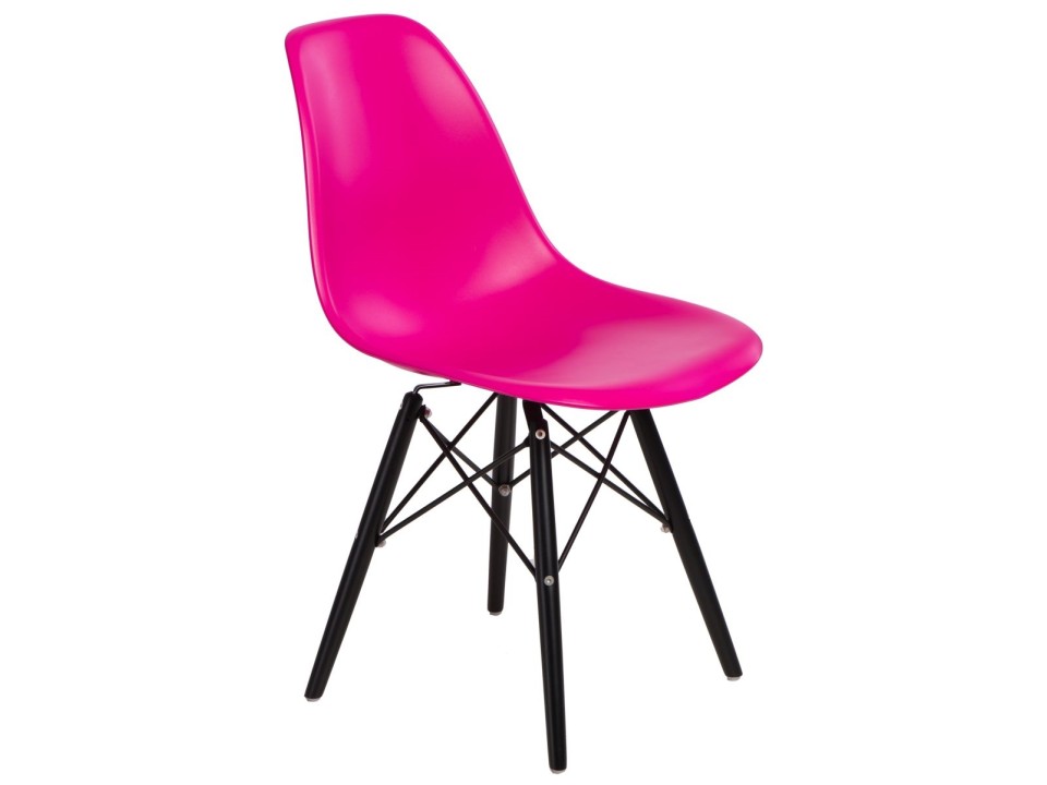 Krzesło P016W PP dark pink/black - d2design
