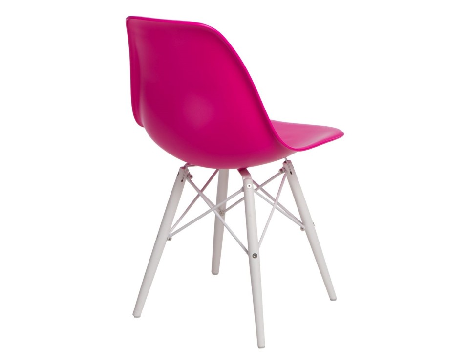 Krzesło P016W PP dark pink/white - d2design