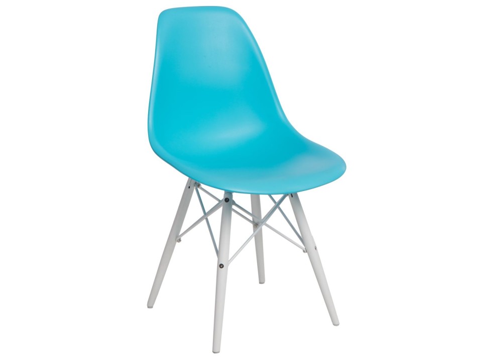 Krzesło P016W PP ocean blue/white - d2design