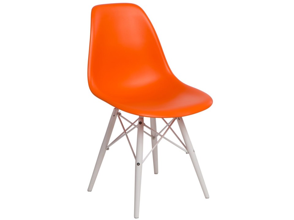 Krzesło P016W PP pomarańcz/white - d2design