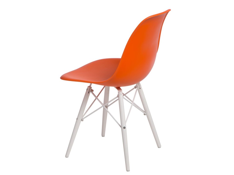 Krzesło P016W PP pomarańcz/white - d2design