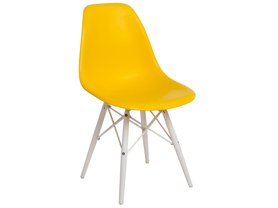 Krzesło P016W PP żółte/white - d2design
