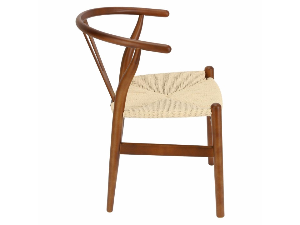 Krzesło Wicker Naturalne brązowe cieme i nspirowane Wishbone - d2design