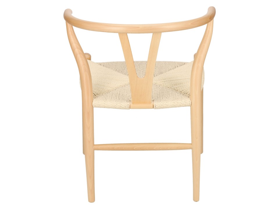 Krzesło Wicker Naturalne Naturalne inspi rowane Wishbone - d2design