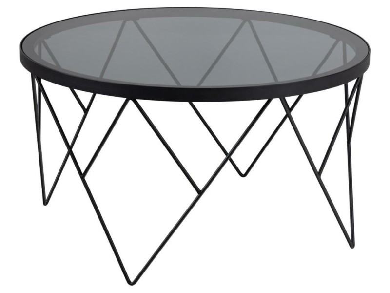 Stolik kawowy Halstow czarny - ACTONA
