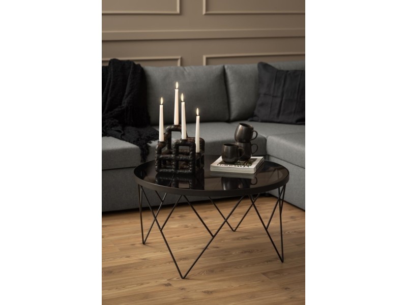 Stolik kawowy Halstow czarny - ACTONA