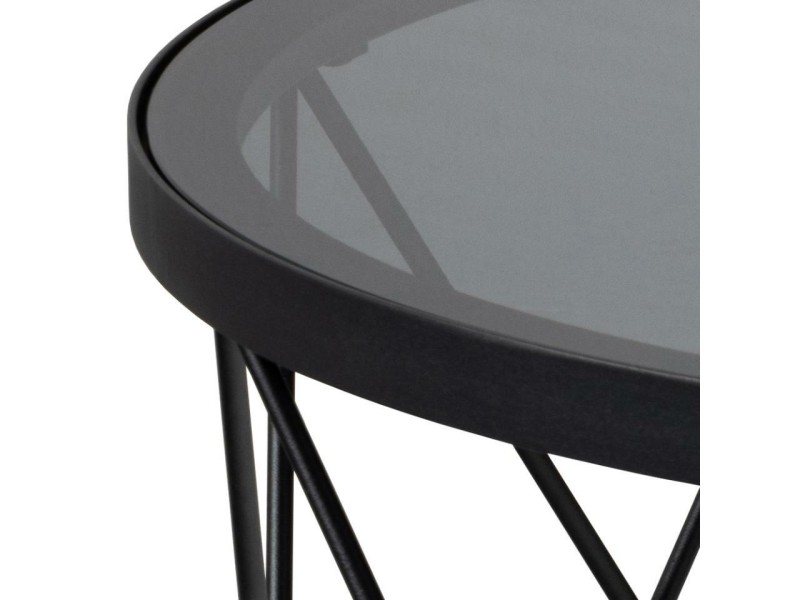 Stolik kawowy Halstow czarny - ACTONA