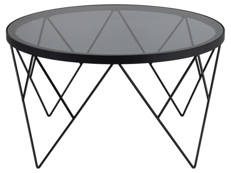 Stolik kawowy Halstow czarny - ACTONA