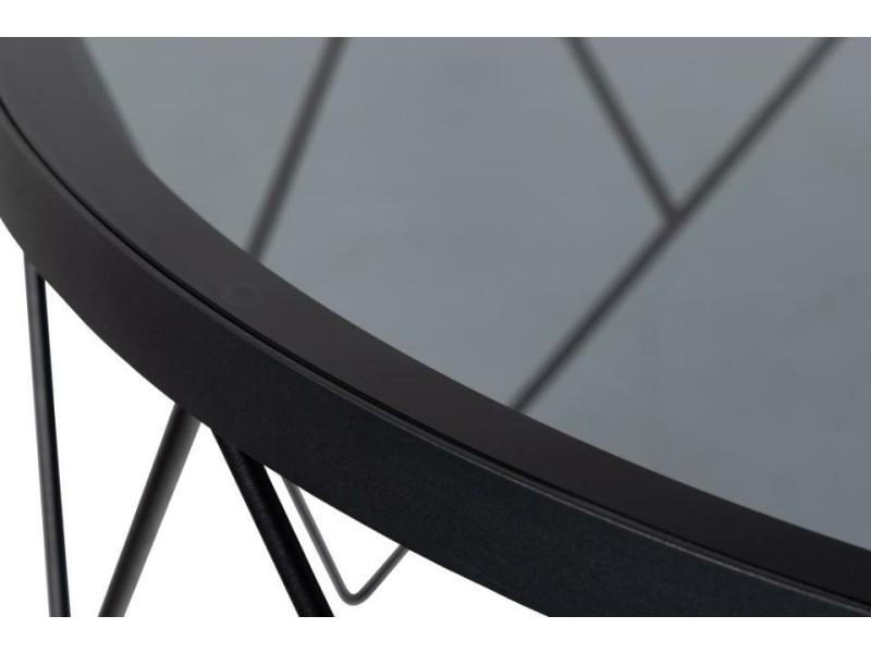 Stolik kawowy Halstow czarny - ACTONA